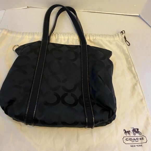 Black coach poppy tote - Picture 8 of 9